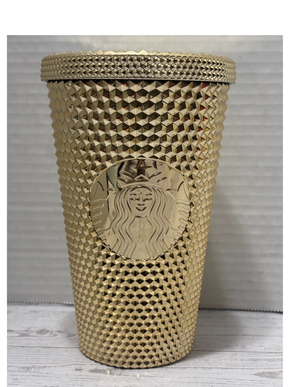 Starbucks Metallic Gold Studded 16 oz. Tumbler Travel Cup